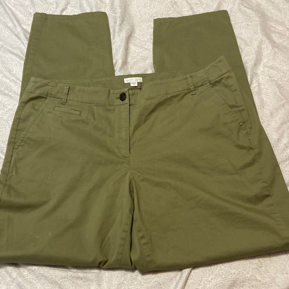 Army green chino pants